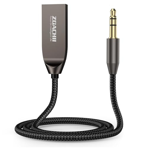 Bluetooth 5.4 Car Aux Adapter, Handsfree Calls, Wireless Music Streaming for Car Home Stereo Speakers Audio System