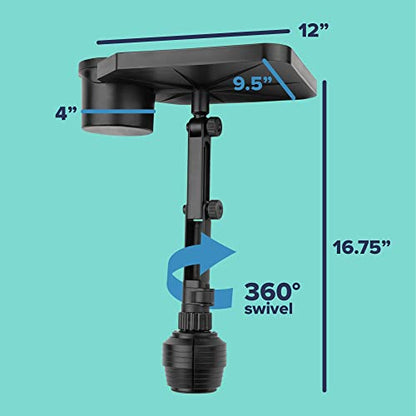 Premium Car Cup Holder Tray - Adjustable Food Tray with Cup Holder & Phone Slot - Premium Car Tray Table with 360° Swivel Arm for Easy Turning from Driver to Passenger Seat - Gift for Men and Women