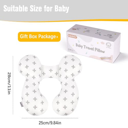 KAKIBLIN Baby Travel Pillow, Baby Neck Pillows for Car Seat, Upgraded Babies Head Pillow, Head and Neck Support Pillow for Car Seat, Stroller, Pushchair, Travel(Twig) - color: Twig