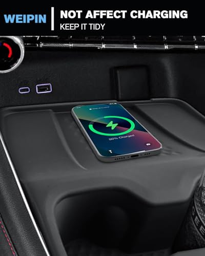 for 2-in-1 Cup Holder Insert&Wireless Charging Mat Silicone Materials Compatible with 2024-2026 Chevy Traverse - color: Traverse 24-26 Cup Holder