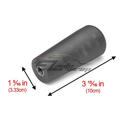EZAUTO WRAP Black Shift Knob Stick Frosted Matte Crystal Bubble Long Throw Gear Shifter 10cm - color: Matte Black, size: 10cm