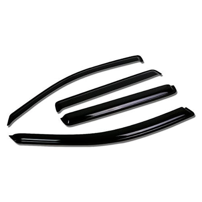 Auto Dynasty 4Pcs Tape-On Window Visor Deflector Rain Guard Compatible with 2001-2005 Volkswagen Jetta Wagon, Acrylic - size: 01-05 VW Jetta Wagon