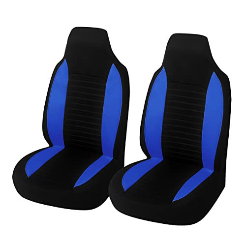 Moly Magnolia Car Front Seat Covers, Blue, Mesh, Universal Fit, Compatible with Car, Truck, Van, SUV, Automotive Front Seat Cover Pair - color: Blue