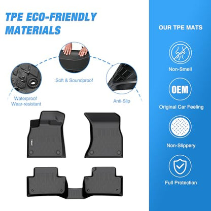 Nilight TPE Floor Mats for Audi Q5 / SQ5 2018 2019 2020 2021 2022 2023,All Weather Custom Fit Heavy Duty Floor Liners - color: 2018-2023 Audi Q5