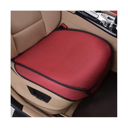 Zpana Car Front Seat Bottom Cover, Breathable Anti Slip Auto Frontseat Cushion Mat with Storage Pocket, Comfortable Vehicle Interior Chair Protection Pad, Universal for SUV Sedan Truck(Red) - color: Red