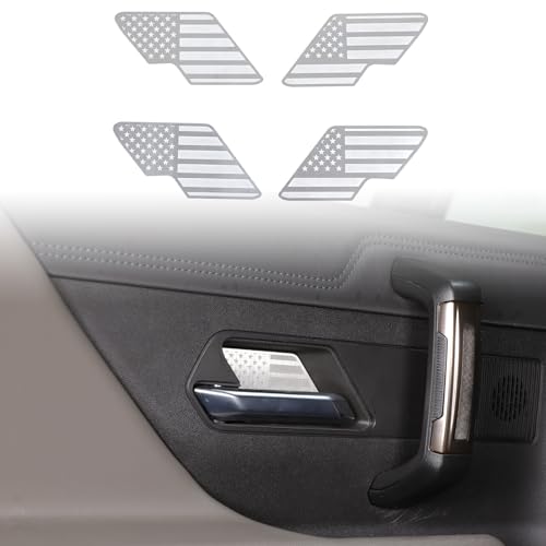 for Hummer EV Accessories Car Inner Door Panel Trim Sticker Front Rear Door Handle Panel Protection Cover Decoration Sticker Molding for Hummer EV SUV Pickup 2022-2025 2026 4PCS (American Flag) - color: American Flag