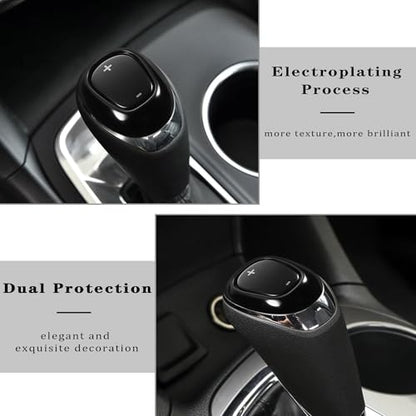 TOMALL Stainless Steel Car Gear Shift Knob Cover Compatible with Chevy Equinox 2018-2020 Malibu XL 2016-2020 Cruze 2017-2019 Shifter Panel Trim Gear Lever Cover for Car Accessories (Black Titanium) - color: Black Titanium