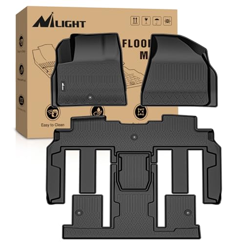 Nilight Floor Mats for Chevy Traverse 2009-2017/2008-2017 Buick Enclave / 2007-2010 Saturn Outlook / 2007-2016 GMC Acadia All Weather Custom Fit Heavy Duty Floor Liners - color: 2009-2017 Chevy Traverse