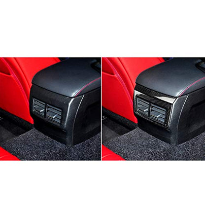 NVCNX Car Rear Air Vent Outlet Frame Cover Decal Compatible with Lexus IS250 2014 2015 / IS200t 2016 2017 / IS300 2016-2020 / IS350 2014-2020 Carbon Fiber Interior Trim Accessories Black - color: Air Vent - Rear