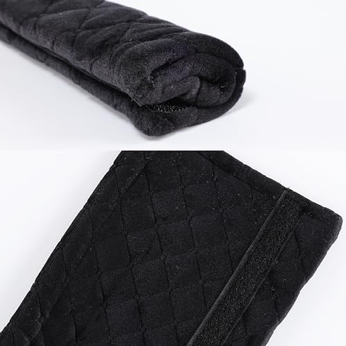 Amooca Soft Automotive Seat Belt Cover Seatbelt Shoulder Pad Neck Protector Cushions Universal Fit SUV Trucks Backpack Black Extra Long 19.7in - color: Black, size: 19.7in-1pc