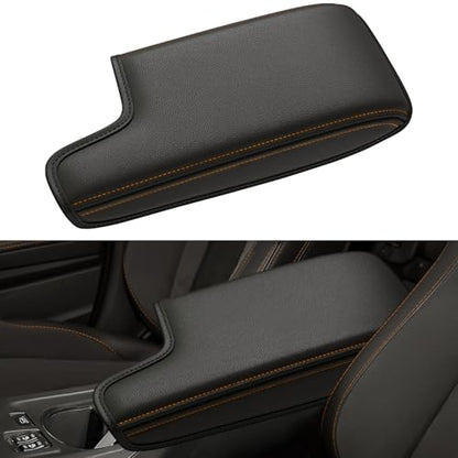 Center Console Armrest Cover for Subaru Crosstrek 2018-2023 and Impreza 2017-2023 Accessories, Premium Leather Arm Rest Cover Pad, Car Middle Console Lid Cover (Orange Stitching) - size: 2018-2023 Subaru Crosstrek & 2017-2023 Impreza