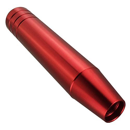 Abfer Long Shifter Knob Car Weighted Gear Stick Shift Knobs Extension Metal Shifting Lever Replace Fit Most Manual Automatic Transmission Vehicle (Red) - color: Red