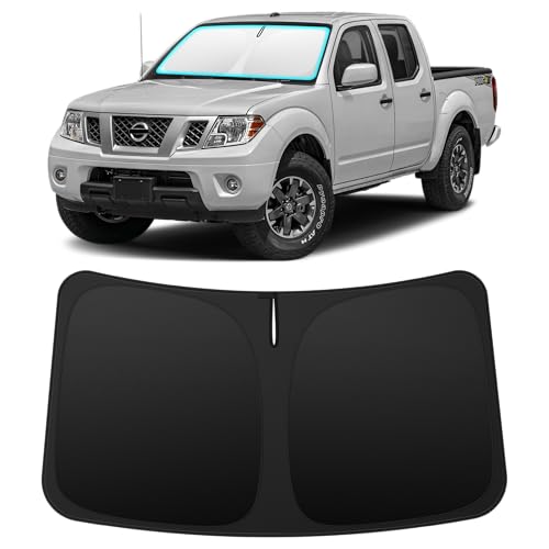 INSAUTO Custom Fit Windshield Sun Shade Accessories for Nissan Frontier 2005-2021, Foldable Front Window Sunshade, UV & Heat Reflector, Keeps Interior Cool, Includes Storage Bag - size: for 2005-2021 Nissan Frontier