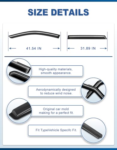 Out-Channel Window Rain Guards Fit for Subaru Outback 2015 2016 2017 2018 2019, Extra Durable Window Visors Vent Visors Vent Shades Wind Deflector Dark Smoke Car Tape-on with Thicker 4PCS - size: Fit for 2015-2019 Outback