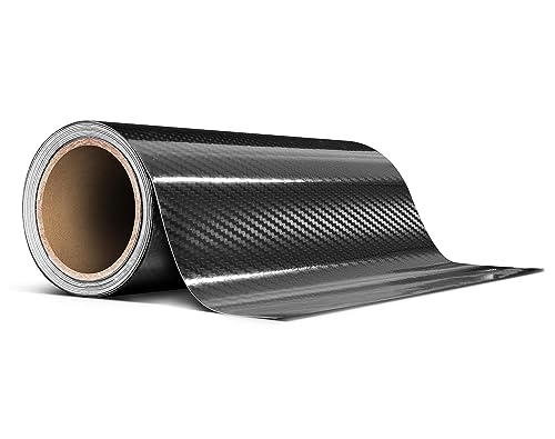 VViViD High Gloss Epoxy Black Carbon Fiber Vinyl Detailing Wrap Tape DIY Roll (12 Inch x 20ft) - size: 12" x 20ft