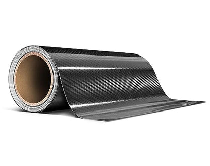 VViViD High Gloss Epoxy Black Carbon Fiber Vinyl Detailing Wrap Tape DIY Roll (12 Inch x 20ft) - size: 12" x 20ft