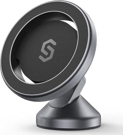 SYNCWIRE for MagSafe Car Mount - 360 Rotation Magnetic Phone Holder for Car Dashboard, Strong Magnet Car Phone Holder Mount Compatible iPhone 17 Pro Max Air 16 15 14 13 - Car Accessories for Women Men - style: Space Gray