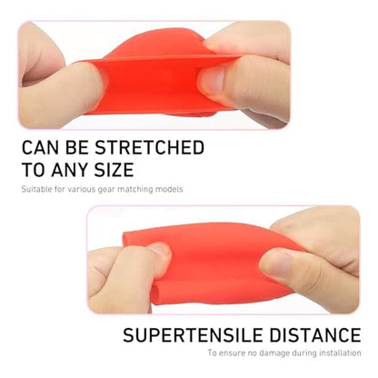 2 PCS Car Gear Shift Knob Cover, Anti-Slip Gear Stick Shifter Protector, Elastic Silicone Shift Protector Cover, Universal for Men, Women, Truck, SUV (Pink) - color: Pink