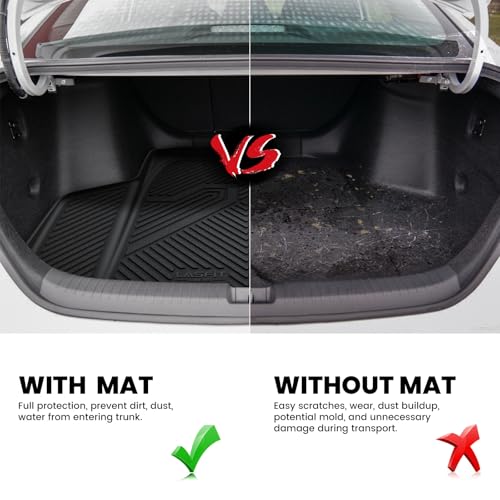 LASFIT Trunk Mat for Honda Accord Seden 2026 2025 2024 2023 2022 2021 2020 2019 2018 (Gasoline & Hybrid), All Weather TPE Custom Fit Accord Trunk Liner Trunk Tray Cargo Liner Accessories, Black - style: 5）For Honda Accord | 2018-2025 | Cargo Liner
