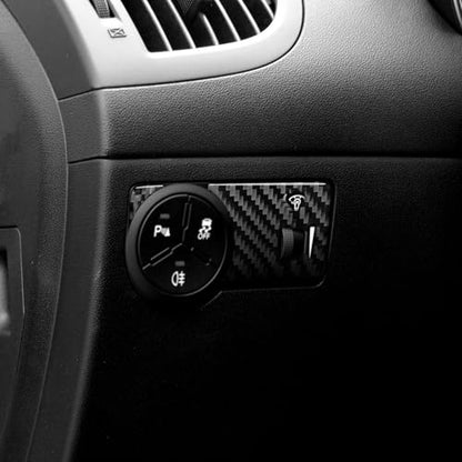 Interior Decals Compatible with Hyundai Genesis Coupe 2013 2014 2015 2016 Headlight Switch Control Button Real Carbon Fiber Trim Stickers - color: Headlight Switch