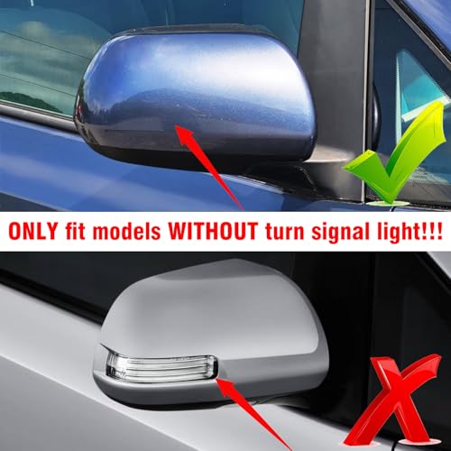 Moonlinks Compatible with Toyota Sienna 2012 2013 2014 2015 2016 2017 2018 2019 2020 Right Passenger Side Mirror Cover Replacement, Blue Right Side Clip-on Mirror Cap Replaces for 87915-08021-J0 - color: Right Blue