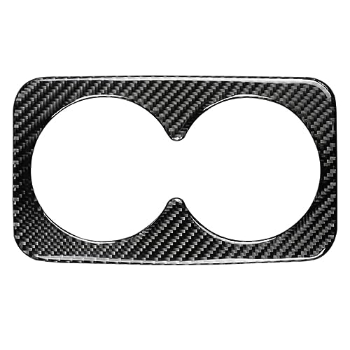 NVCNX Carbon Fiber Compatible with Cadillac XT6 2020-2025 / XT5 2017-2025 2018 2019 2020 2021 2022 2023 2024 Accessories Car Rear Cup Holder Cover Interior Trim Black - color: Rear Cup Holder