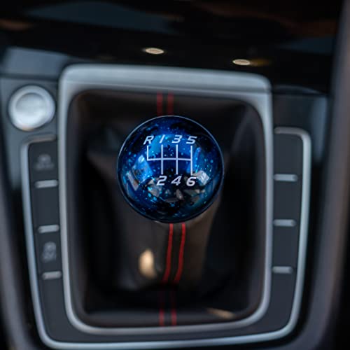 Billetworkz Cosmic Space Shift Knob Compatible with Manual 1999-24 VW MK4/MK5/MK6/MK7/MK8 Golf/GTI/Golf R/Jetta/GLI, Blue Cosmic - color: Cosmic Blue