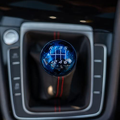 Billetworkz Cosmic Space Shift Knob Compatible with Manual 1999-24 VW MK4/MK5/MK6/MK7/MK8 Golf/GTI/Golf R/Jetta/GLI, Blue Cosmic - color: Cosmic Blue