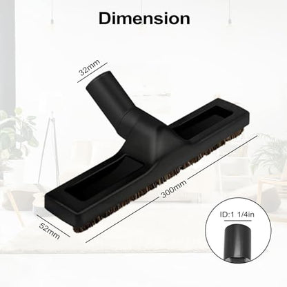 ANBOO 32mm 1 1/4 inches Vacuum Hardwood Floor Attachment Accessories Deluxe Extra Large Hardwood Brush 1-1/4inch Multi Surface Vacuum Attachments 360 Degrees Swivel Head Hard Floor Brush - size: 1pcs Hardwood Brush