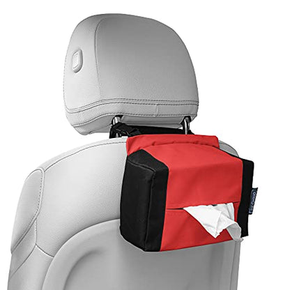 FH Group E-Z Travel Napkin Tissue Dispenser Holder fits Most Cars, SUVs, Trucks, and Vans Red - color: Red