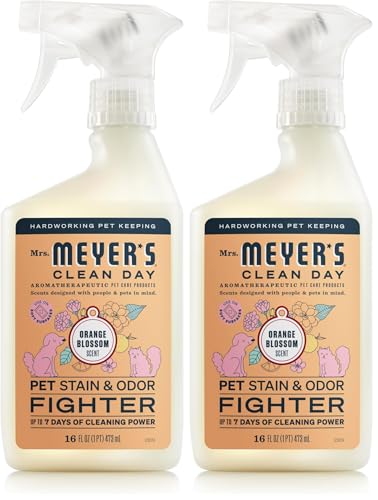 Mrs. MEYER'S CLEAN DAY Pet Stain & Odor Fighter,Orange Blossom Scent,16oz,(Pack of 2) - size: 16 Fl Oz (Pack of 2)