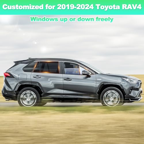 2019-2024 RAV4 Window Shades -Car Window Shade for Baby and Driver, Breathable Mesh Car Privacy Curtains for Side Windows, UV Protection and Heat Insulation for Road Trips, Napping - size: RAV4(2019-2024) 4PCS