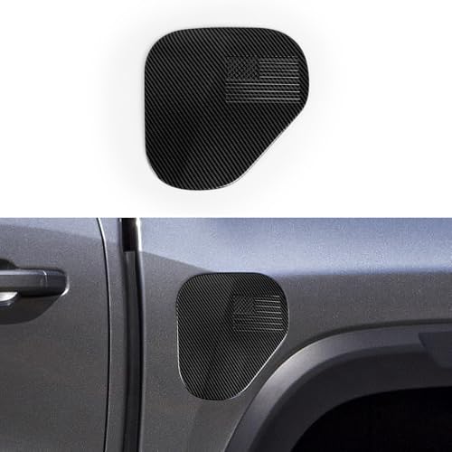 Car ABS Carbon Fiber Exterior Fuel Filler Door Gas Tank Cap Cover Interior Trim Decal for Chevy Colorado 2023 2024 2025 2026 Accessories - color: Gas Tank Cap