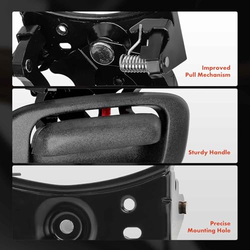 A-Premium - Tailgate Handle & Bezel Assembly - Compatible with 1999 2000 2001 2002 2003 2004 2005 2006 2007 Chevy Silverado GMC Sierra 1500 2500 3500 - # 15997911, 15228539, 15228540, 15228541 - color: Textured Black, size: Tailgate Handle & Bezel