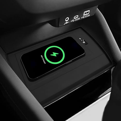 SMABEE Center Console Wireless Charging Protective Mat for Subaru Forester 2025 Accessories Silicone Non-Slip Pad Interior (Only Fit for Wireless Charging) Black - size: Wireless Charging Protective Mat