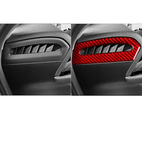 Red Carbon Fiber Compatible with Toyota Camry 2018-2024 Accessories Car Front Row Left Right A/C Vents Cover Interior Trim Sticker Decal 2PCS - color: Both Sides Air Conditioning Vent