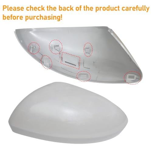Moonlinks Compatible with Nissan Sentra 2020 2021 2022 2023 2024 Side Mirror Cover Replacement, Pearl White Left Driver Side Clip-on Mirror Cap for Sentra S/SR/SV/Sense/Advance/Exclusive - color: Left Pearl White
