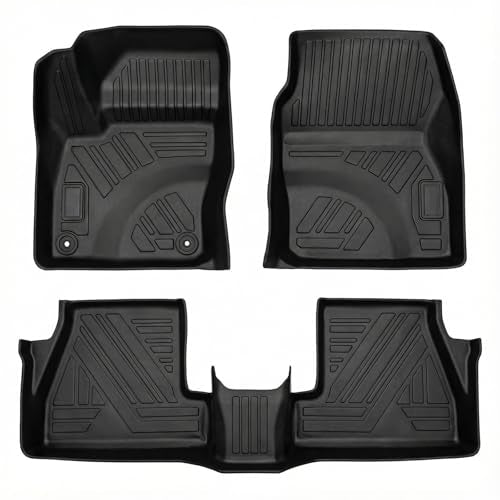 Focus Floor Mat - All Weather Waterproof Durable Anti-Slip Odorless TPE Front and Rear Row Set Custom-Fit Floor Liner Compatible with 2012-2018 Ford Focus - size: for Ford Focus 2012-2018