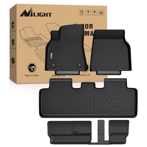 Nilight TPE Floor Mats for Tesla Model Y 7 Seater 2020 2021 2022 2023 2024 2025 All Weather Custom Fit Heavy Duty Floor Liners - color: 2020-2025 Tesla Model Y 7 Seat Floor Mat