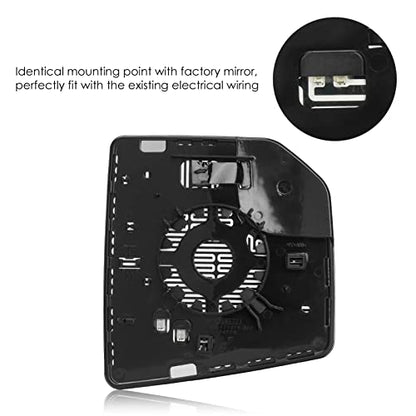 Driver Left Side Heated Blind Spot Mirror Glass Fit for 2015-2020 Ford F-150, 2.7L 3.0L 3.3L 3.5L 5.0L, Side View Mirror Glass, Replacement for FL3Z17K707L - size: Driver Side(Left)
