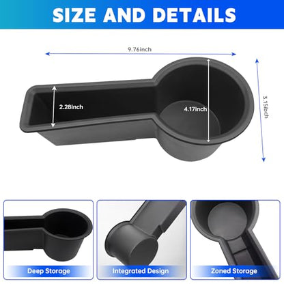 Cup Holder Fits for 2014-2024 Toyota 4Runner Center Console Coaster Cup Mat Compatible with 4Runner Interior Accessories Organizer Storage Tray (Rear Right) - size: 14-24 Rear Right