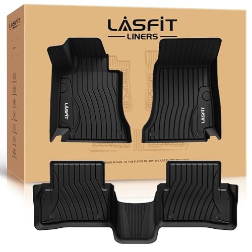LASFIT Floor Mats for Mercedes Benz C Class 2021 2020 2015-2019 C300 / C400 / C350e / C43 AMG / C63 AMG / C63 AMG S (Fit Sedan Only), All Weather TPE Floor Liners for C Class 1st & 2nd Row Mats - size: For Benz C-Class | 2015-2021 | 1st & 2nd Row