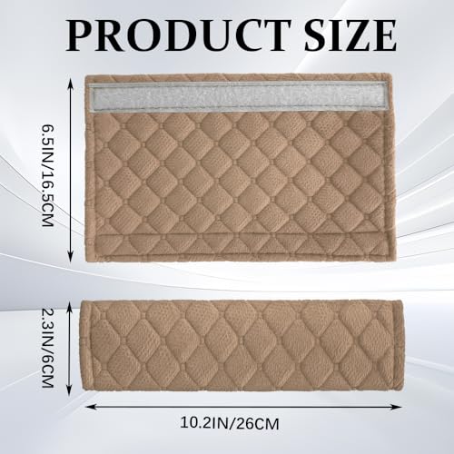 2PCS Car Seat Belt Pads Cover, Fluffy Car Seatbelt Covers, Soft Car Seat Belt Strap Cushion Protect Your Neck and Shoulder, Driving Seat Belt Shoulder Strap Cover for Most Autos (Khaki) - color: Khaki