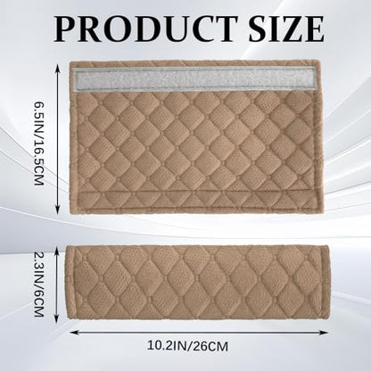 2PCS Car Seat Belt Pads Cover, Fluffy Car Seatbelt Covers, Soft Car Seat Belt Strap Cushion Protect Your Neck and Shoulder, Driving Seat Belt Shoulder Strap Cover for Most Autos (Khaki) - color: Khaki