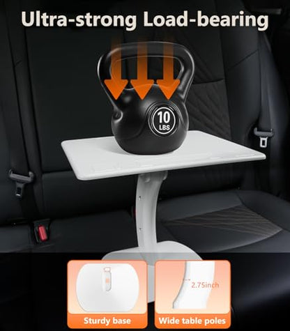 Car Desk for Laptop Computer Tablet iPad iPhone Book for Driver Passenger Seat, Adjustable Portable Car Seat Tray Table Laptop Stand for Car Vehicle Camping Travel