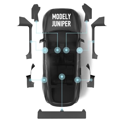 for 2025+ Tesla Model Y Juniper 7PCS TPE Door Threshold Strip & Center Console Saddle Side Protectors & 2nd Row Seat Lower Protector Anti-dust Pads 2025 2026 Model Y Juniper Accessories
