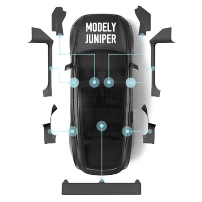 for 2025+ Tesla Model Y Juniper 7PCS TPE Door Threshold Strip & Center Console Saddle Side Protectors & 2nd Row Seat Lower Protector Anti-dust Pads 2025 2026 Model Y Juniper Accessories