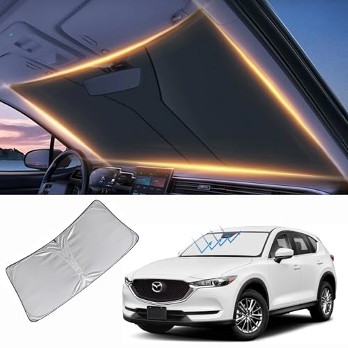 Windshield Sun Shade for Mazda CX5 Front Window Shades Cover for CX-5 2009-2024 2025 2026 Windshield Sun Visor Protector Car Accessories - size: for Mazda CX5 2009-2026