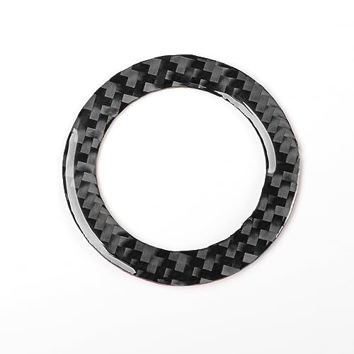 NVCNX Real Premium Carbon Fiber Car Ignition Keyhole Ring Cover Compatible with Toyota RAV4 2013 2014 2015 2016 2017 2018 XLE LE Limited SE Adventure Platinum Hybrid Interior Trim Accessories Black - color: Ignition Keyhole Ring