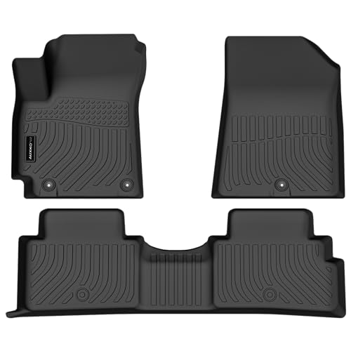 AUXKO All Weather Floor Mat Fit for Kia Soul 2026 2025-2020 TPE Rubber Liners Soul Accessories All Season Guard Odorless Anti-Slip Liner Black - size: soul|2020-2026|floor mats
